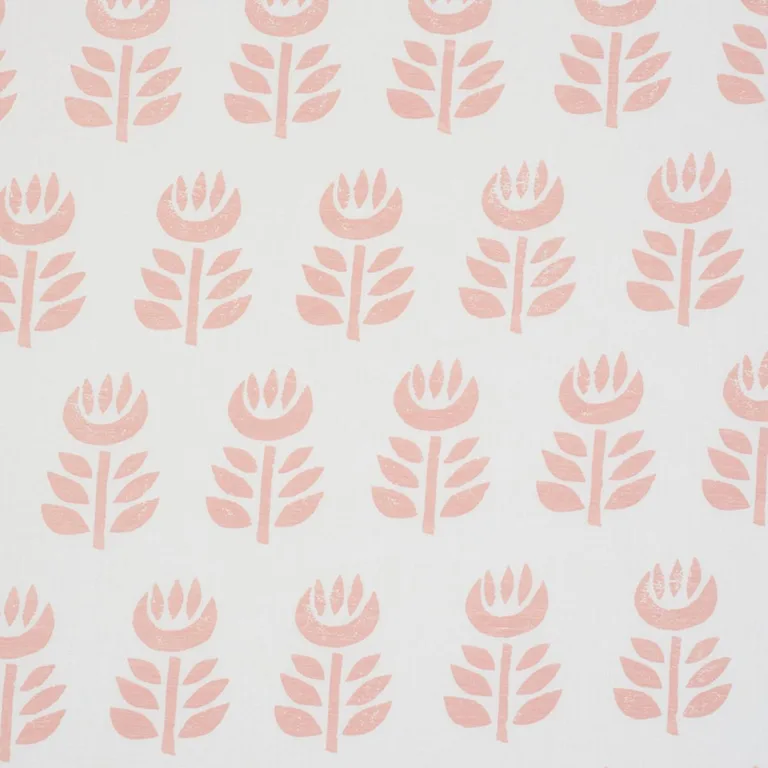 Schumacher 179401 Rosenborg Hand Print Pink fabric swatch
