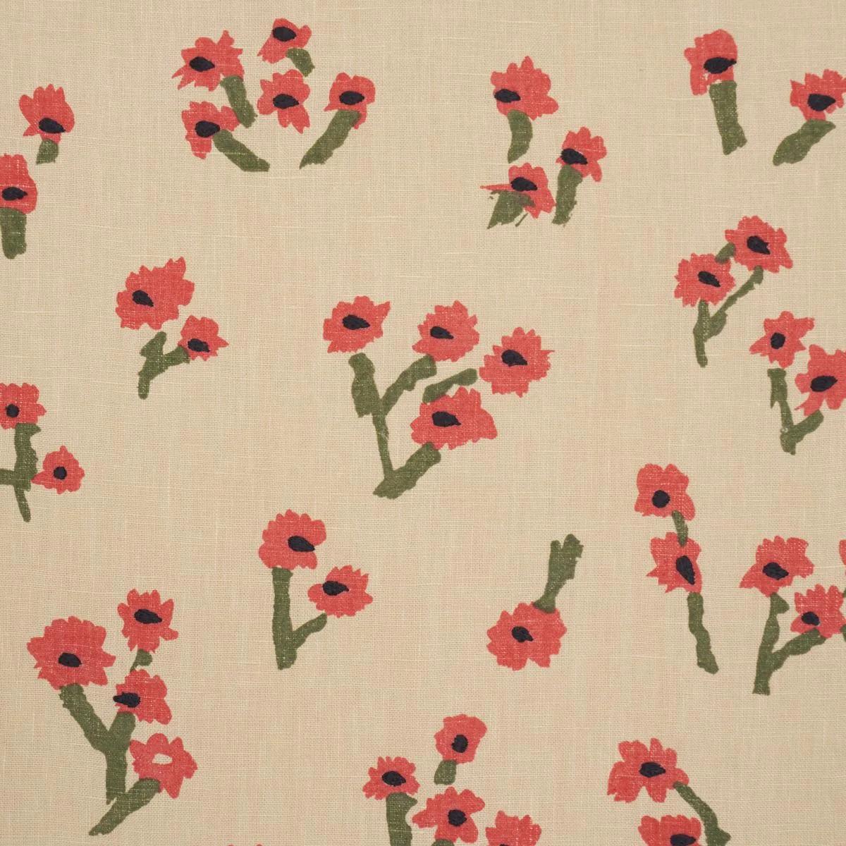 Schumacher 85901 Rosie Posy Red fabric swatch