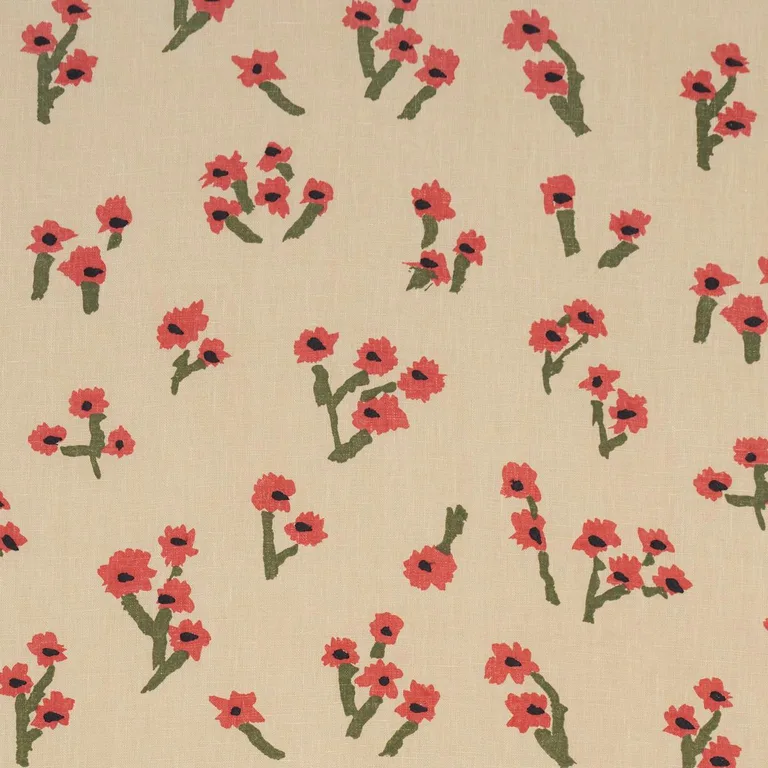 Schumacher 85901 Rosie Posy Red fabric swatch