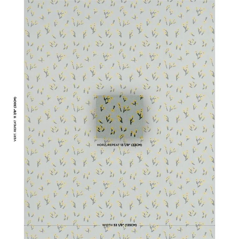 Schumacher 85902 Rosie Posy Sky fabric swatch