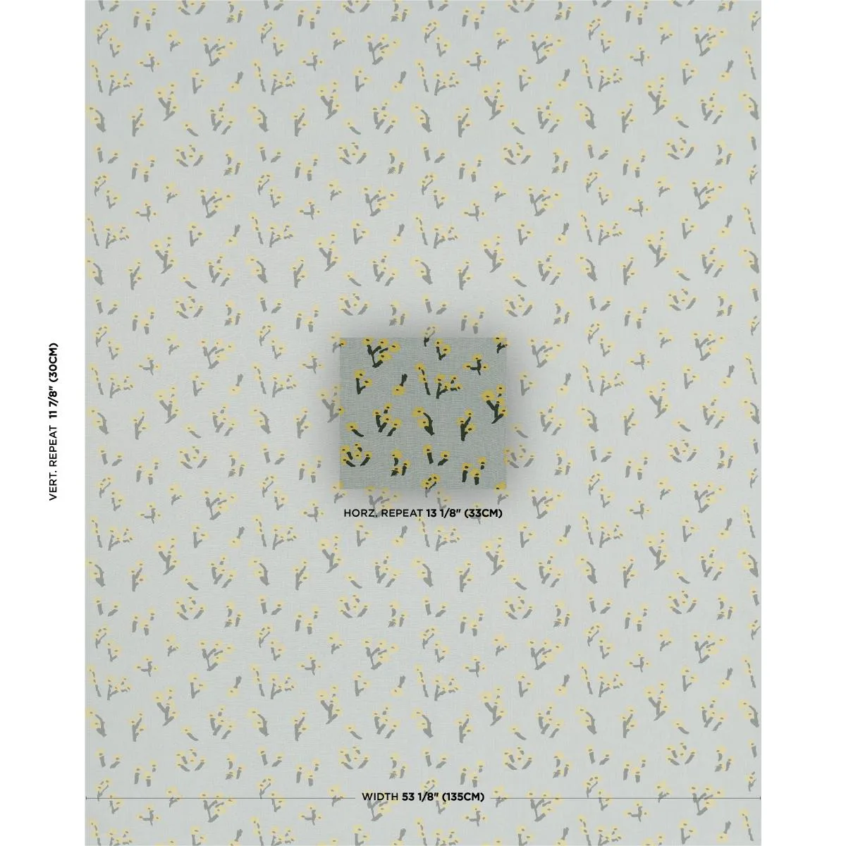 Schumacher 85902 Rosie Posy Sky fabric swatch