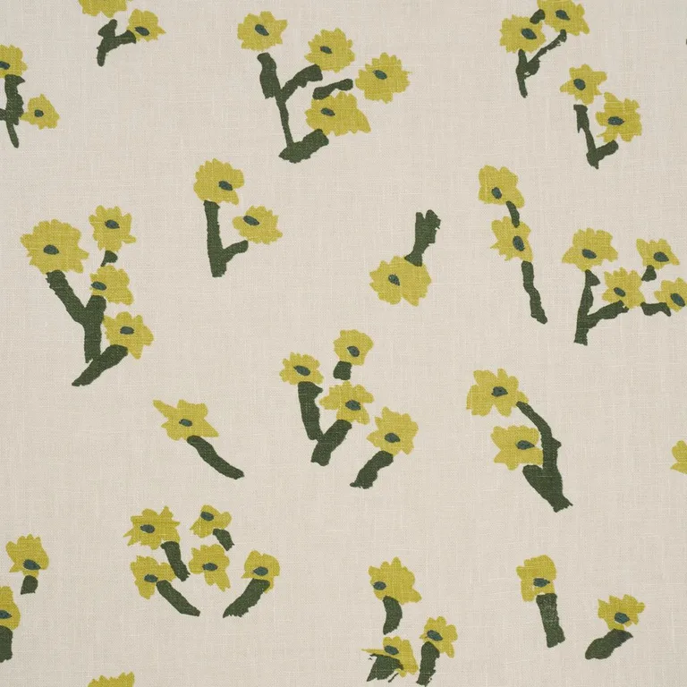 Schumacher 85900 Rosie Posy Yellow fabric swatch
