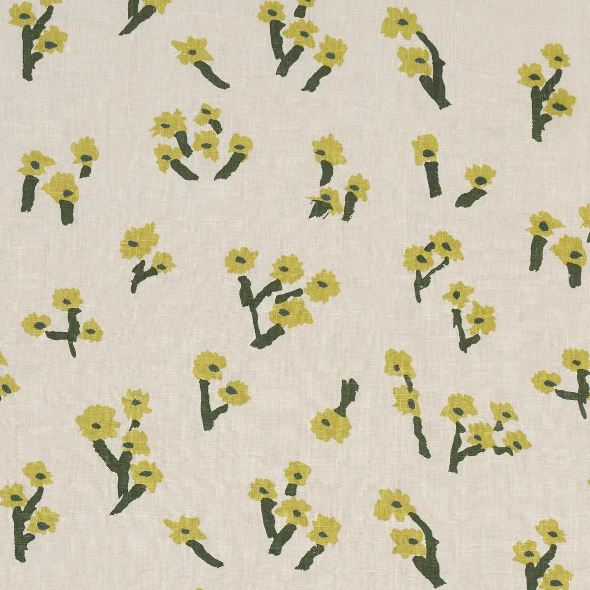 Schumacher 85900 Rosie Posy Yellow fabric swatch