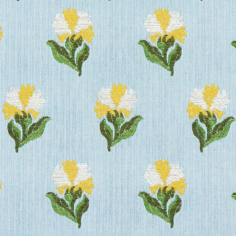 Schumacher 82632 Rosina Floral Marigold fabric swatch