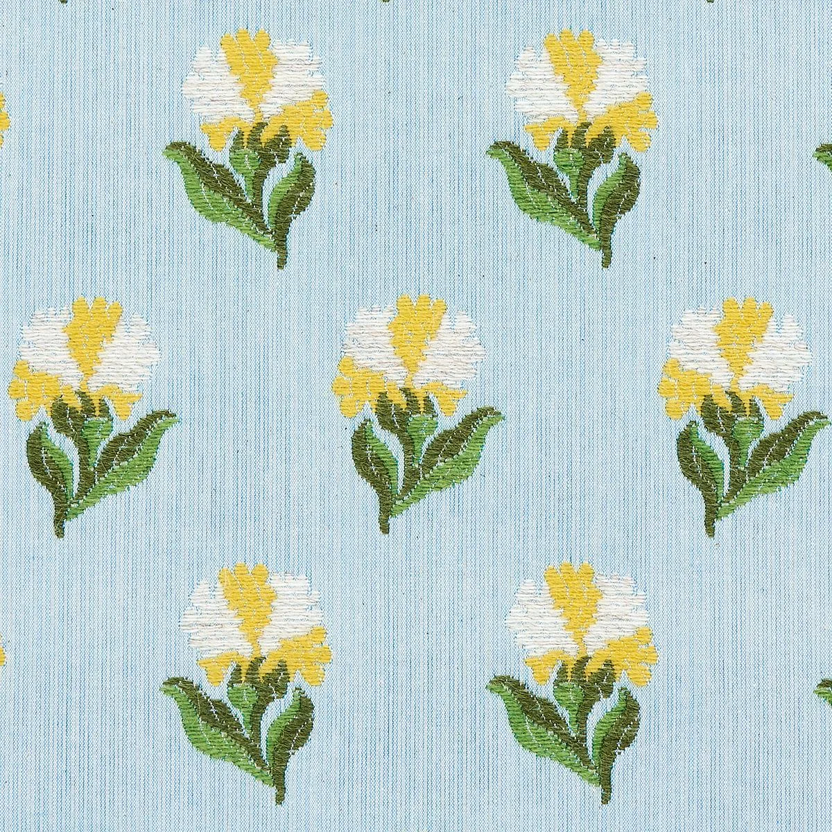 Schumacher 82632 Rosina Floral Marigold fabric swatch