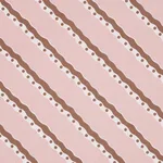 Schumacher 181912 Rousseau Stripe Cocoa & Blush fabric swatch