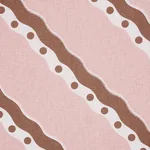 Schumacher 181912 Rousseau Stripe Cocoa & Blush fabric swatch