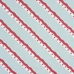 Schumacher 181911 Rousseau Stripe Rouge & Sky fabric swatch