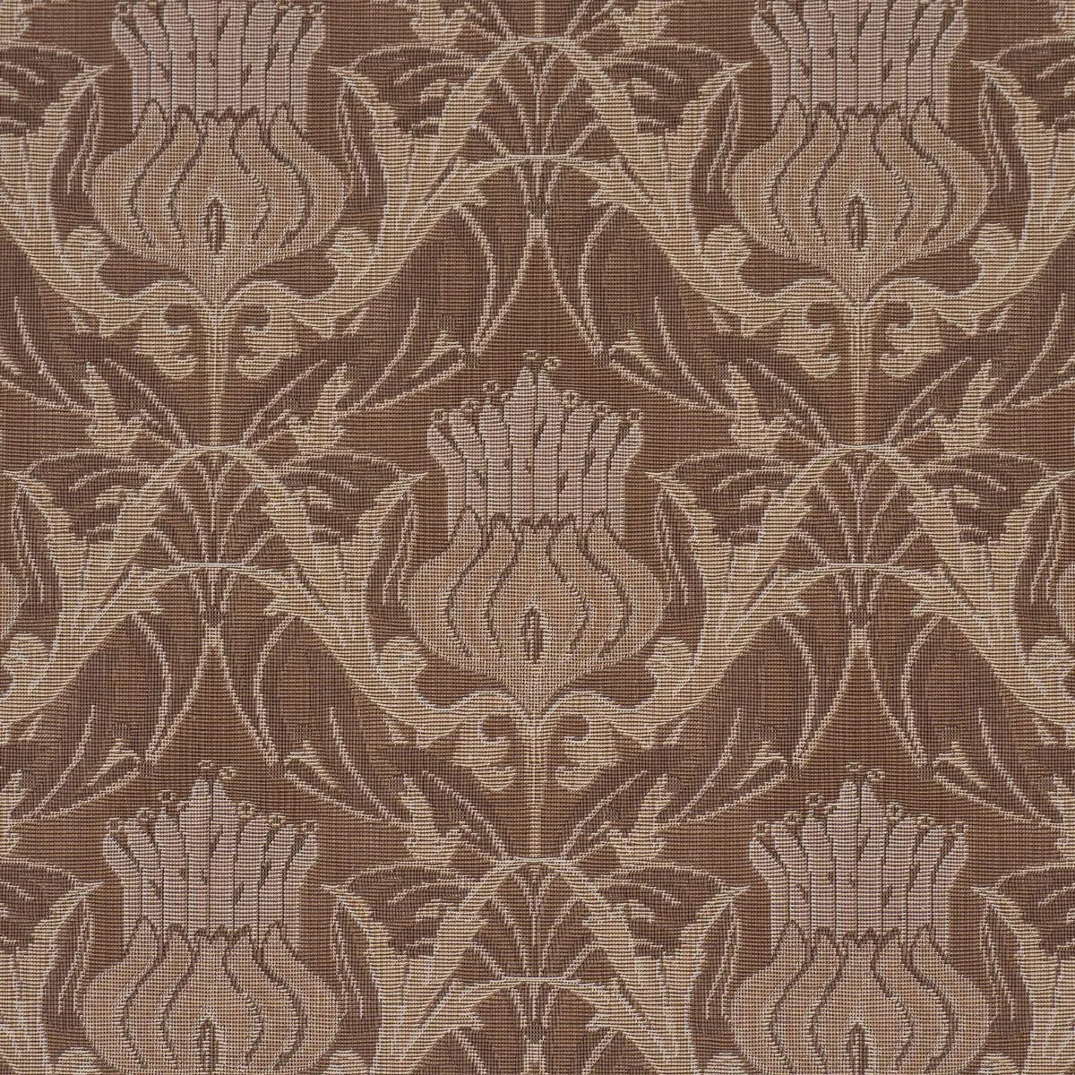 Schumacher 86632 Rowallan Trellis Bronze fabric swatch