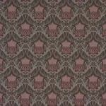 Schumacher 86630 Rowallan Trellis Chocolate fabric swatch