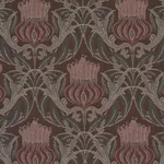 Schumacher 86630 Rowallan Trellis Chocolate fabric swatch
