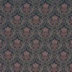 Schumacher 86631 Rowallan Trellis Midnight fabric swatch