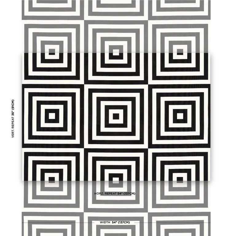 Schumacher 180921 Roxbury Indoor/Outdoor Black fabric swatch