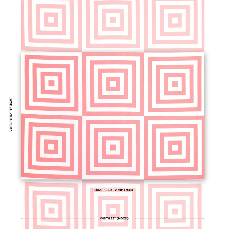 Schumacher 180923 Roxbury Indoor/Outdoor Coral fabric swatch