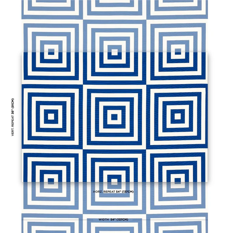 Schumacher 180920 Roxbury Indoor/Outdoor Navy fabric swatch
