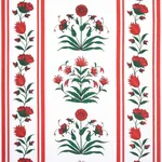 Schumacher 180671 Royal Poppy Stripe Red fabric swatch