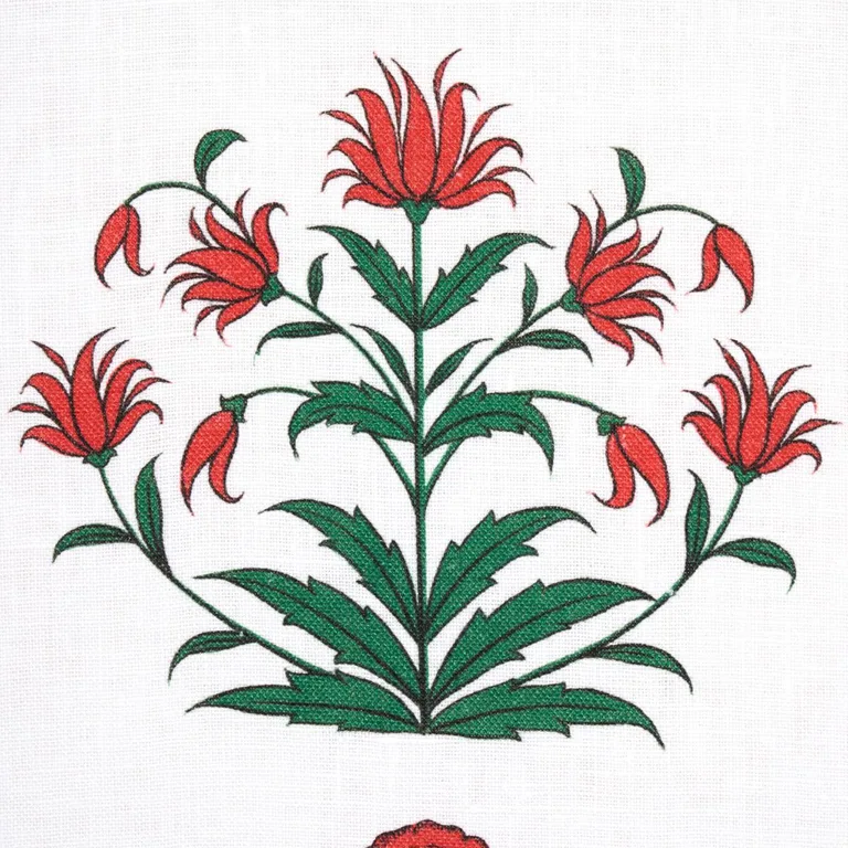 Schumacher 180671 Royal Poppy Stripe Red fabric swatch