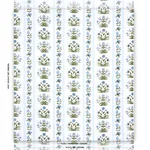 Schumacher 180670 Royal Poppy Stripe Sky fabric swatch