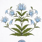 Schumacher 180670 Royal Poppy Stripe Sky fabric swatch