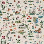 Schumacher 79690 Royal Silk Embroidery Multi fabric swatch