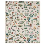 Schumacher 79690 Royal Silk Embroidery Multi fabric swatch