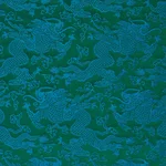 Schumacher 78100 Ruan Dragon Damask Emerald fabric swatch