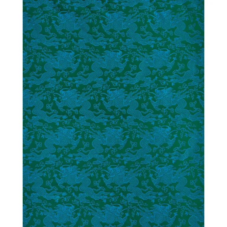 Schumacher 78100 Ruan Dragon Damask Emerald fabric swatch