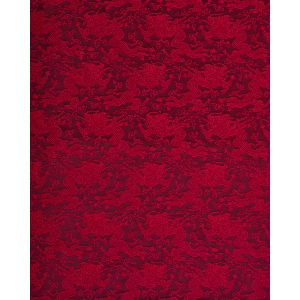 Schumacher 78101 Ruan Dragon Damask Garnet fabric swatch