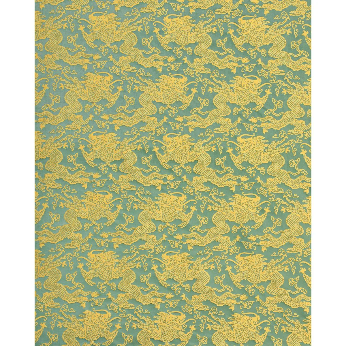 Schumacher 78102 Ruan Dragon Damask Gold fabric swatch