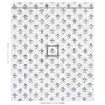 Schumacher 74163 Rubia Embroidery Blue fabric swatch