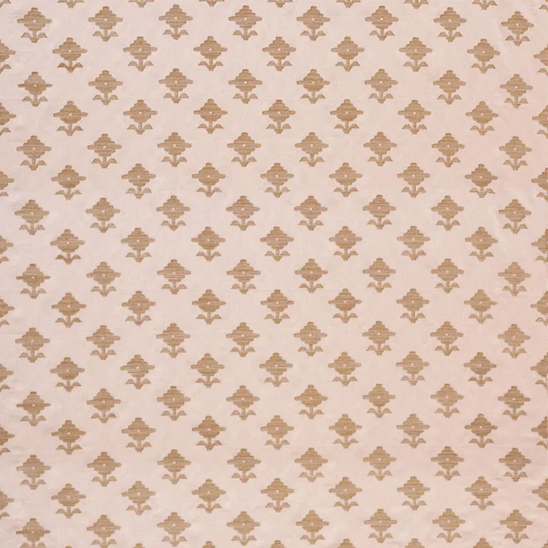 Schumacher 74161 Rubia Embroidery Blush fabric swatch