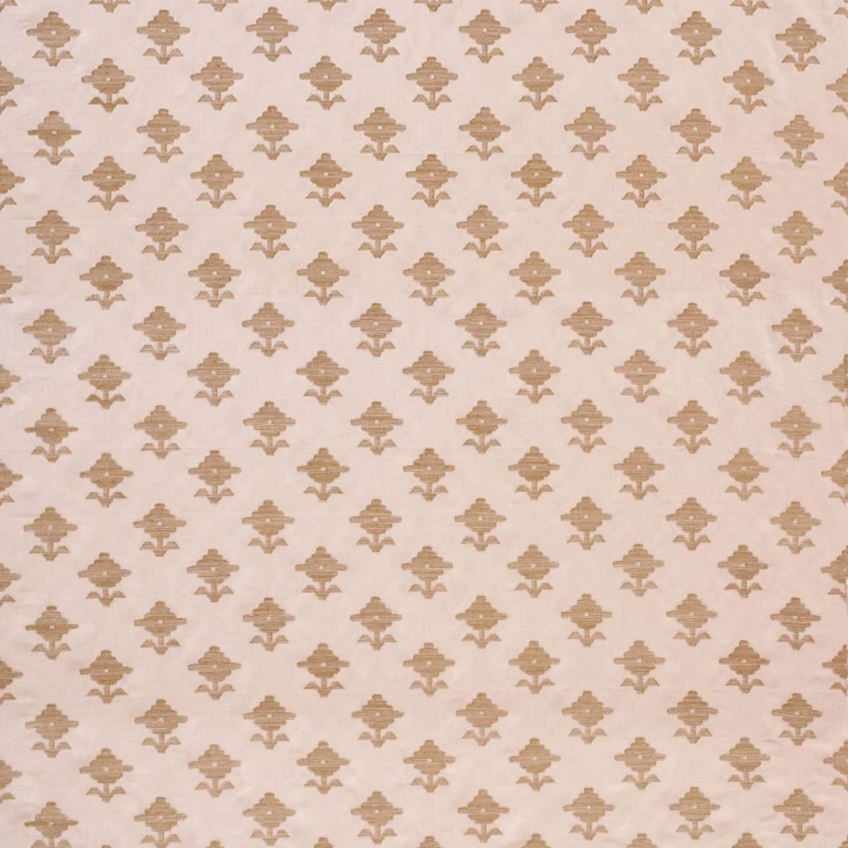 Schumacher 74161 Rubia Embroidery Blush fabric swatch