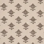 Schumacher 74165 Rubia Embroidery Brown fabric swatch