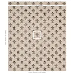 Schumacher 74165 Rubia Embroidery Brown fabric swatch