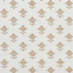 Schumacher 74160 Rubia Embroidery Ivory fabric swatch