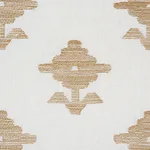 Schumacher 74160 Rubia Embroidery Ivory fabric swatch