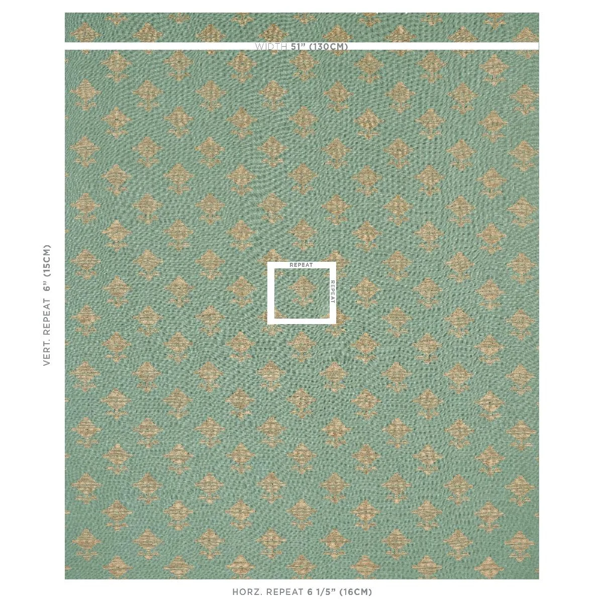 Schumacher 74164 Rubia Embroidery Mineral fabric swatch