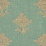 Schumacher 74164 Rubia Embroidery Mineral fabric swatch
