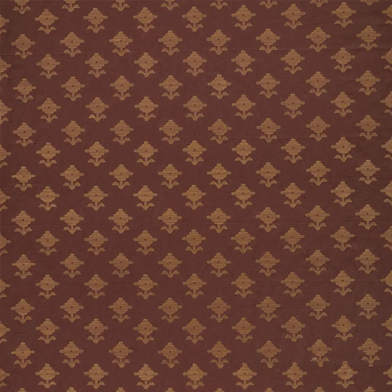 Schumacher 74162 Rubia Embroidery Umber fabric swatch