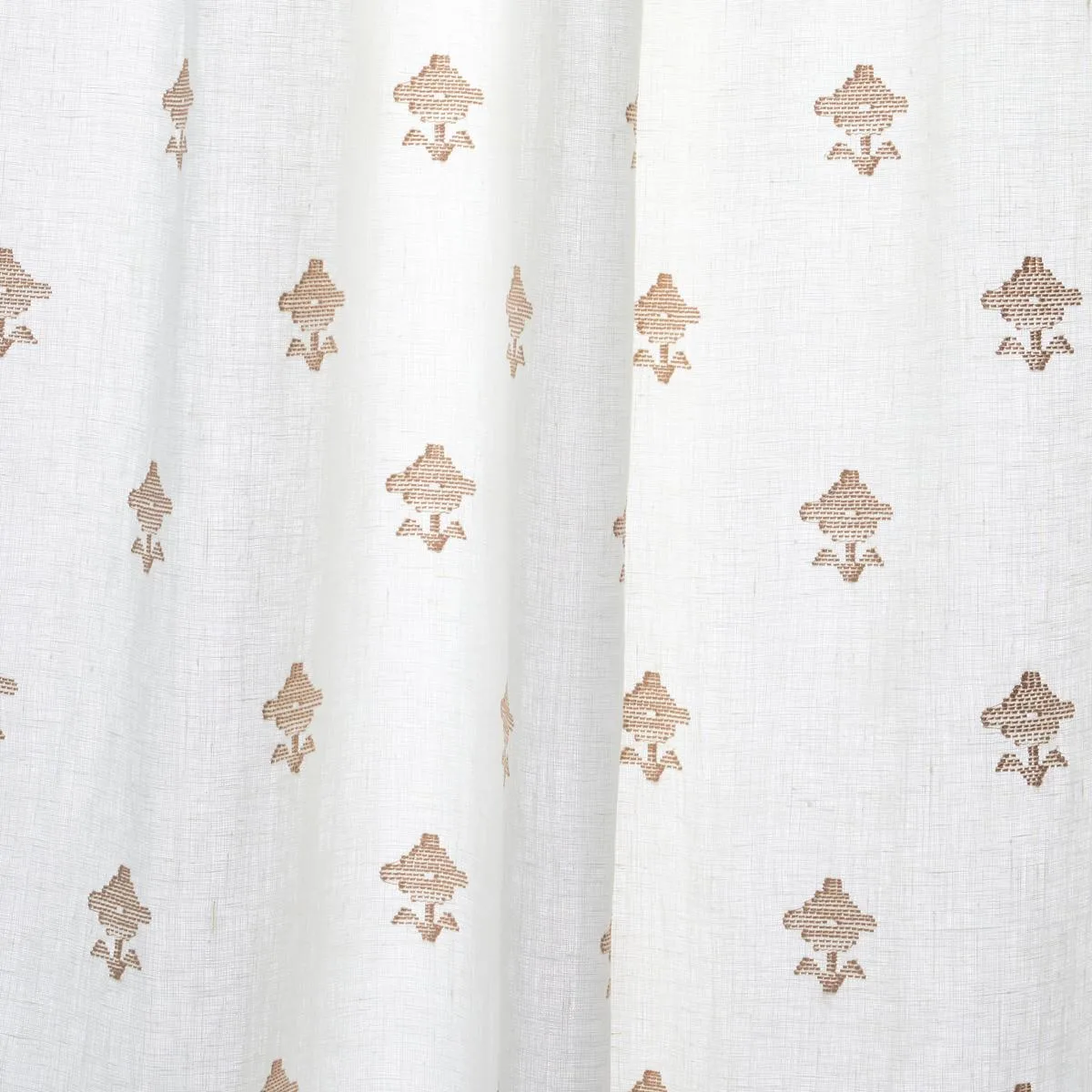 Schumacher 82550 Rubia Sheer Ivory fabric swatch