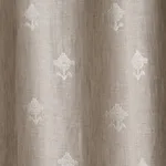 Schumacher 82552 Rubia Sheer Natural fabric swatch