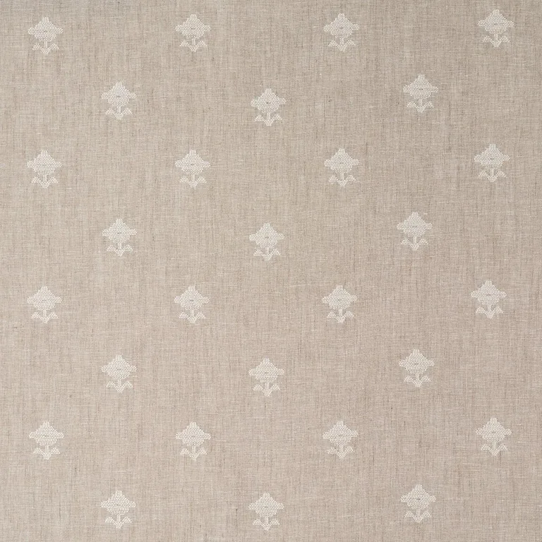 Schumacher 82552 Rubia Sheer Natural fabric swatch