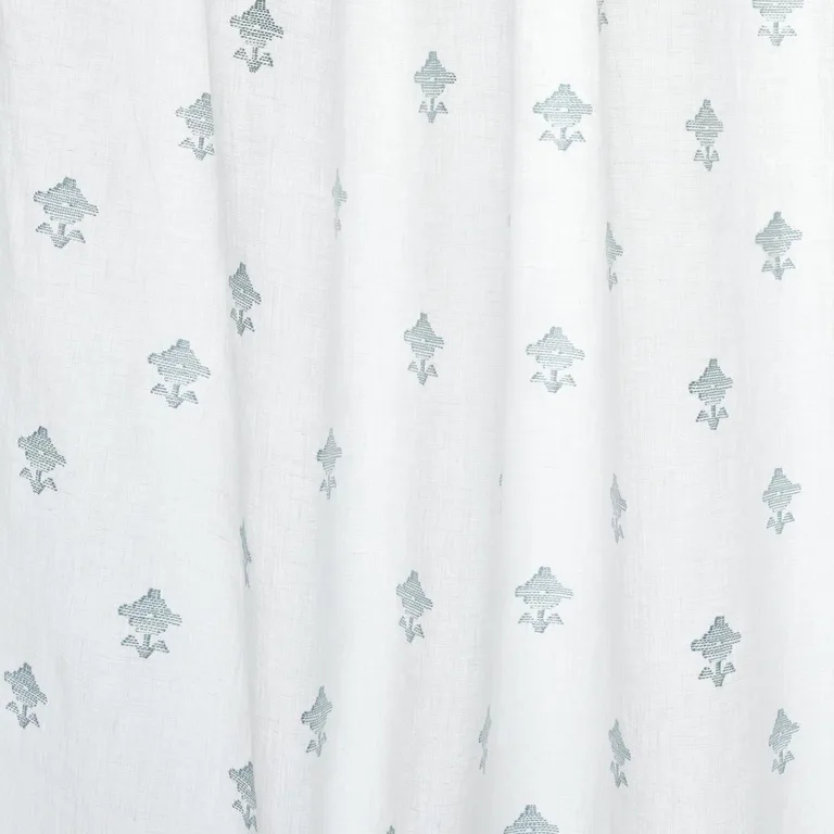 Schumacher 82551 Rubia Sheer Sky fabric swatch