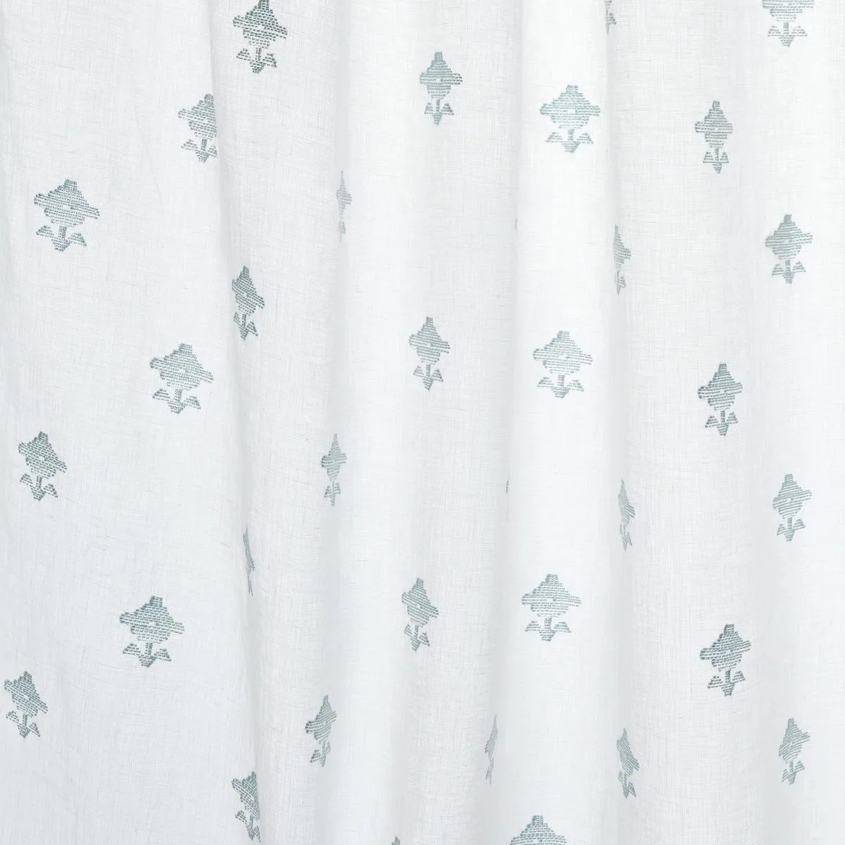 Schumacher 82551 Rubia Sheer Sky fabric swatch