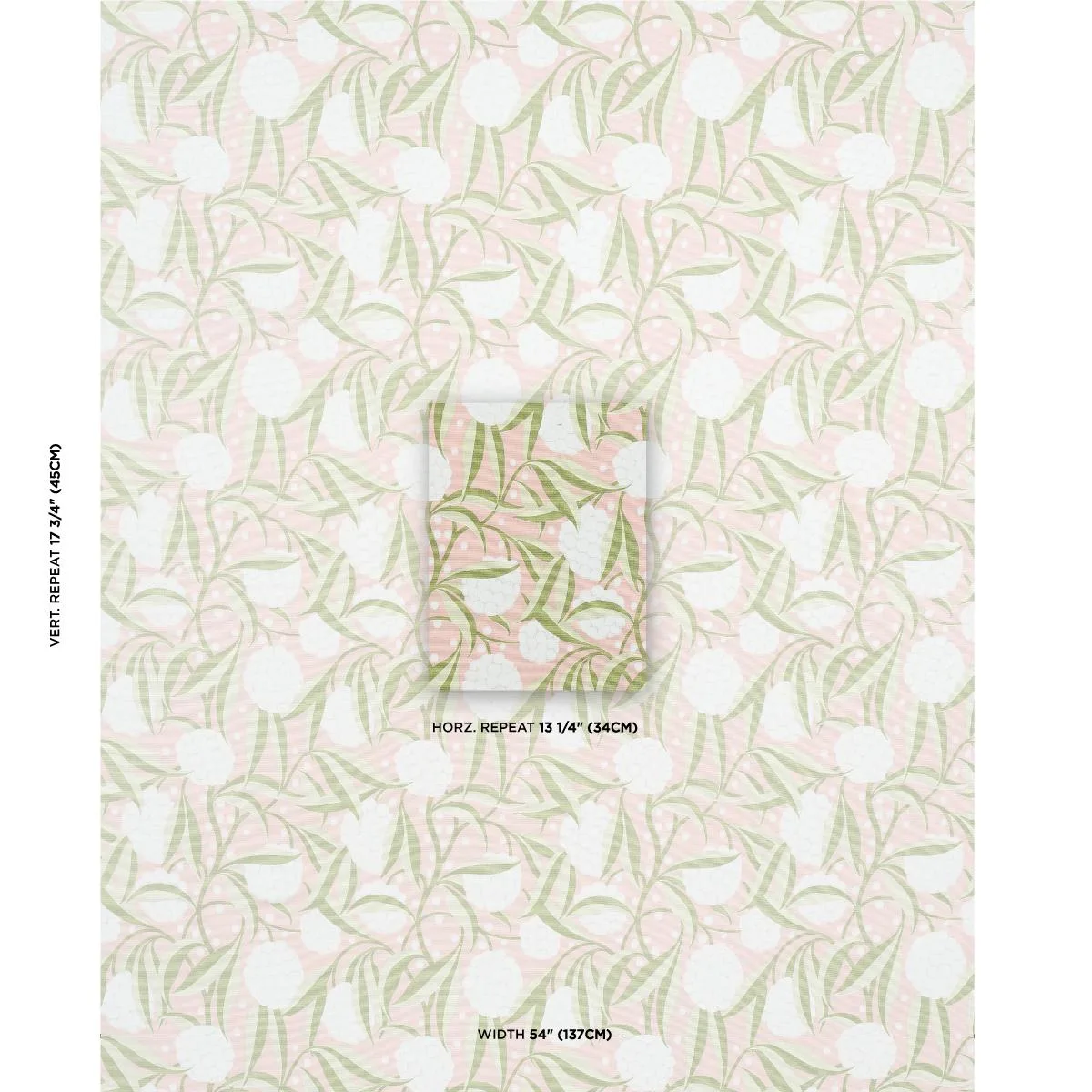 Schumacher 180071 Rubus Cotton Linen Blush fabric swatch