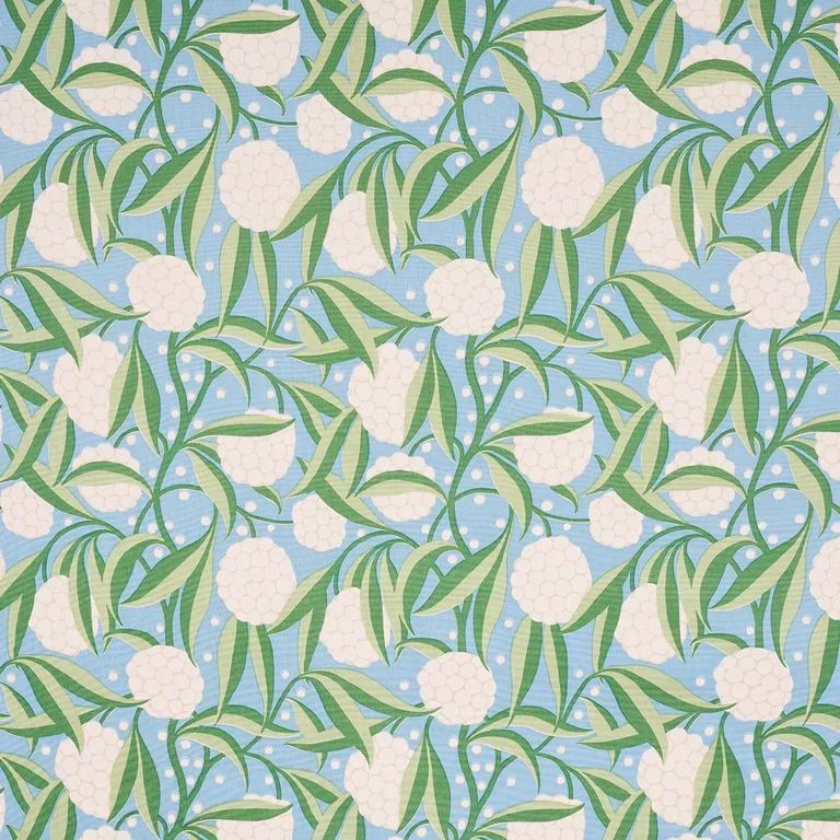 Schumacher 180070 Rubus Cotton Linen Delft fabric swatch