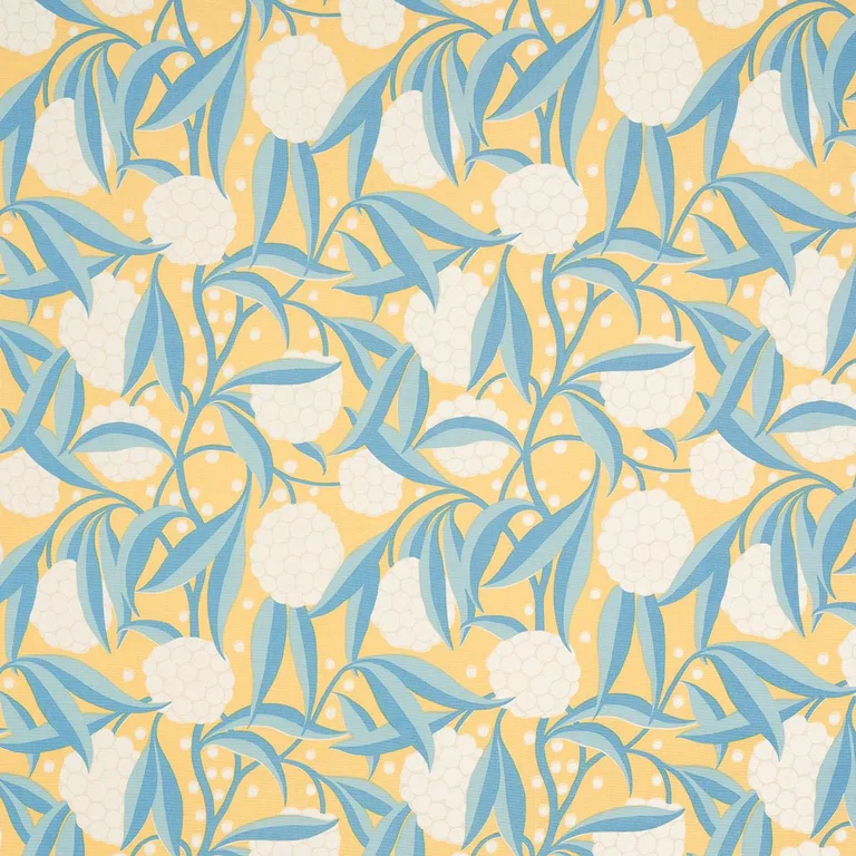 Schumacher 180072 Rubus Cotton Linen Yellow fabric swatch