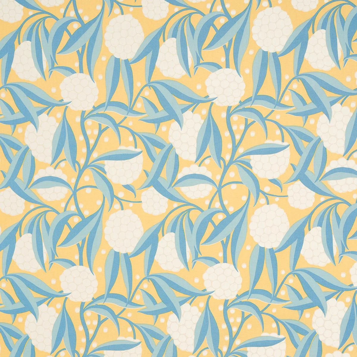 Schumacher 180072 Rubus Cotton Linen Yellow fabric swatch