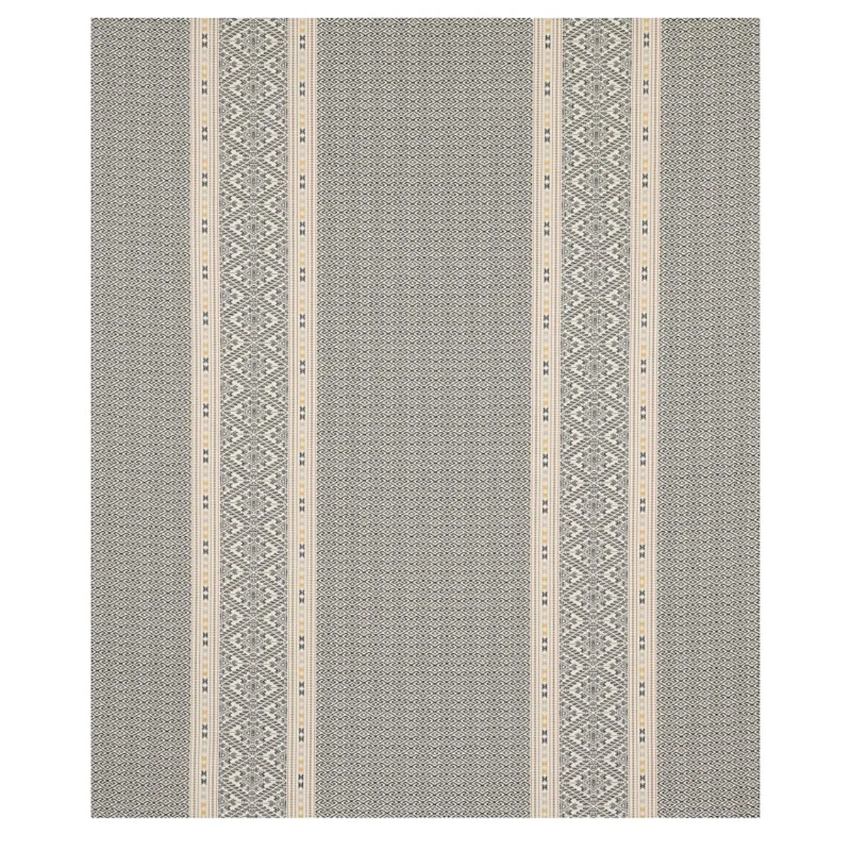 Schumacher 80610 Ruiz Jacquard Black fabric swatch