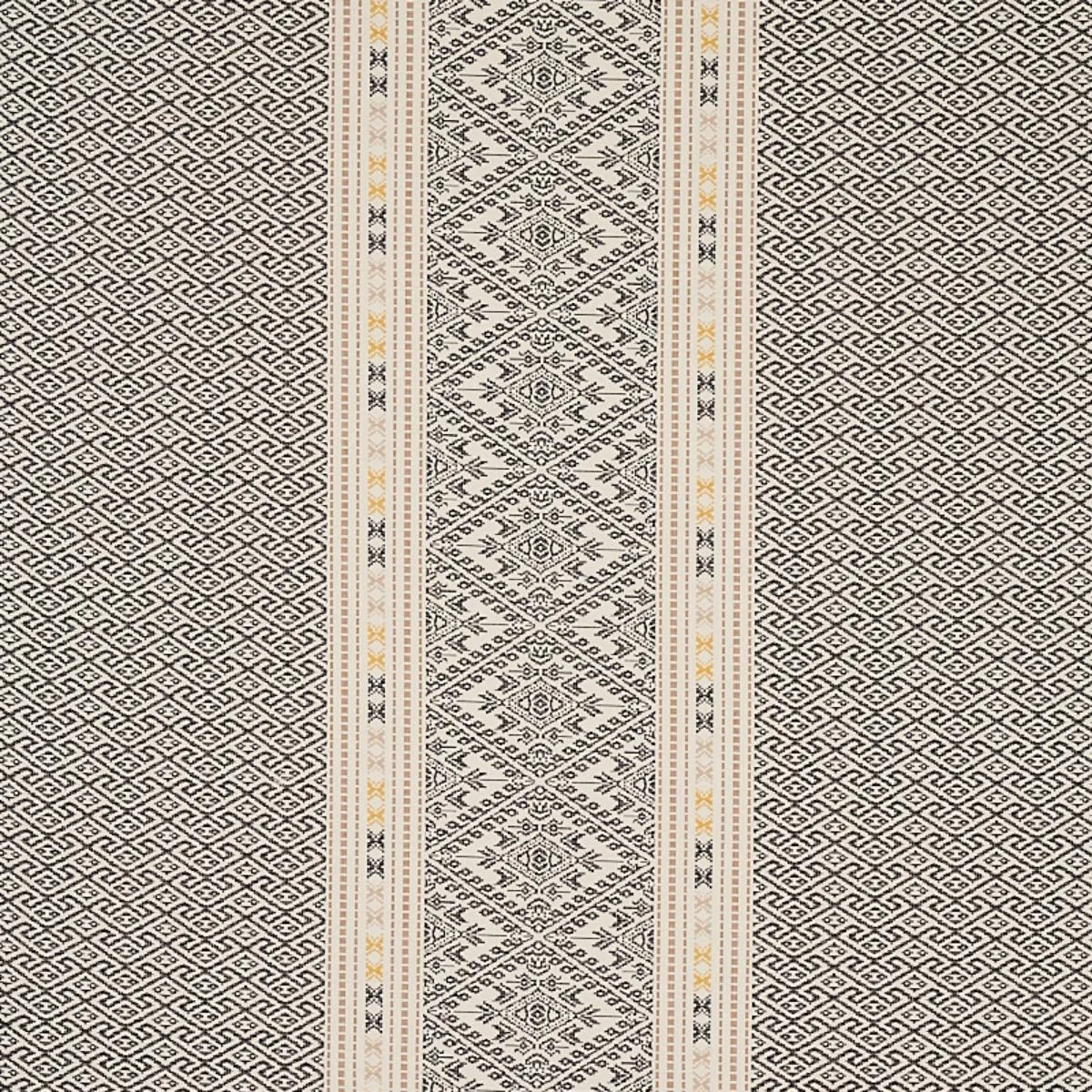Schumacher 80610 Ruiz Jacquard Black fabric swatch